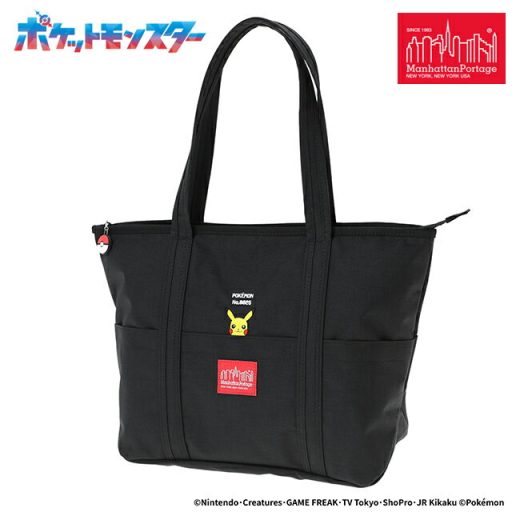 【選べるノベルティ付】Manhattan Portage マンハッタンポーテージ ポケットモンスター トートバッグ ピカチュウ （カラー：ブラック） MP1336ZPIKACHU | ポケモン プレゼント ギフト