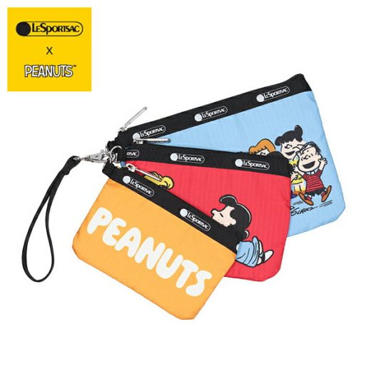 PEANUTS×LeSportsac WRISTLET POUCH SET (ピーナッツギャング) スヌーピー レスポートサック コラボ ポーチSNOOPY スヌーピーグッズ おしゃれ かわいい キャラクター グッズ 大人 向け プレゼント