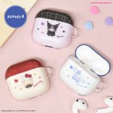 【公式】サンリオキャラクターズ AirPods 4 対応 ソフトケース エアポッズ4 ケース エアーポッズ4 カバー イヤホンケース ソフトケース かわいい クリア 透明 ハローキティ キティちゃん クロミ シナモロール シナモン チェック柄 レッド ブラック ブルー