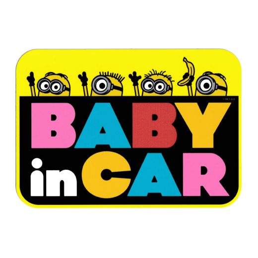 ミニオンズ ステッカー アメリカン キャラクター アメリカ 車 赤ちゃん 乗ってます Minions BABY IN CAR 【メール便OK】＿SC-MN032-GEN