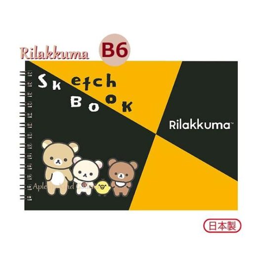 【 Rilakkuma グッズ】 リラックマ ミニ スケッチブック MH-14102 NEW BASIC RILAKKUMA B6サイズ: 約122× 174mm マルマン社 コラボ ミニサイズ らくがきちょう 落書き帳 お絵描き 画用紙素材 おえかき帳 13穴 Sketch Book 【3cmメール便OK】