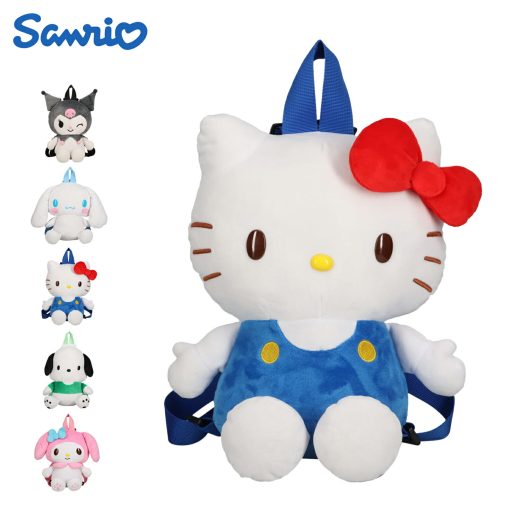 Sanrio サンリオ バッグ リュック リュックサック キッズリュック レディース キッズ ぬいぐるみ ふわふわ ブラック ホワイト ブルー グリーン ピンク 黒 白