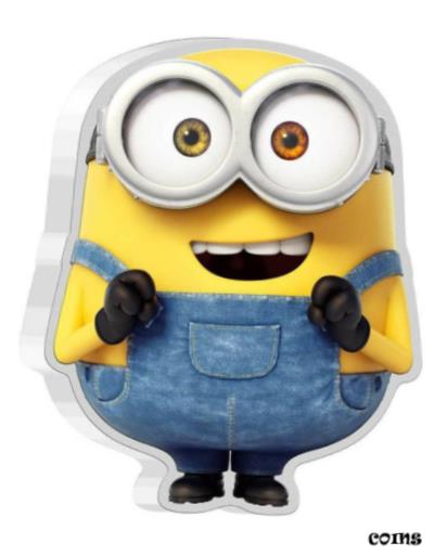 2021 ニウエ ミニオン ボブ 1 オンス シルバー $2 コイン カラー化 BU2021 Niue Minions Bob 1 oz Silver $2 Coin Colorized BU