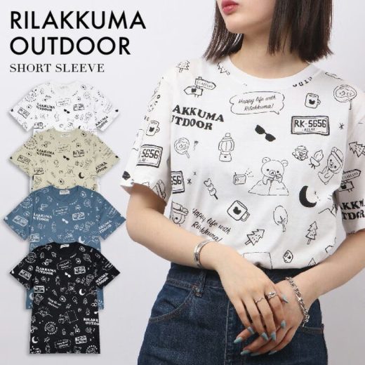 【12/11 1:59まで 10%OFFクーポン】リラックマ アウトドア Tシャツ 半袖 春夏 Rilakkuma San-x