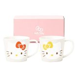 金正陶器(Kaneshotouki) サンリオ (SANRIO) 「 ハローキティ 」 キティ ミミィ ペアマグ マグカップ フェイス マグ M 約280ml 2個セット ホワイトシスターズ 日本製 511750