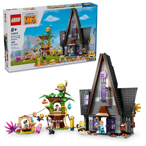 レゴ LEGO Despicable Me 4 Minions and Gru's Family Mansion, Minions Toy House and Tree Playset from Movie, Fun Despicable Me Toy, Creative Gift for Boys and Girls Aged 8 and Up, 75583レゴ