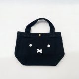 ミッフィー miffy ミニトート フェイスブラック バッグ ブラック グッズ 送料込み