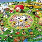 エポック社 1000ピース ジグソーパズル PEANUTS スヌーピー オールスターズ (50×75cm) 12-511s のり付き ヘラ付き 点数券付き EPOCH