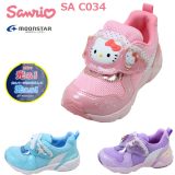 サンリオ Sanrio ムーンスター moonstar キッズ 女の子 スニーカー SA C034 靴 光る靴 LED Ag＋抗菌防臭 ハローキティ キティちゃん シナモロール クロミ プレゼント 【子供・キッズ】