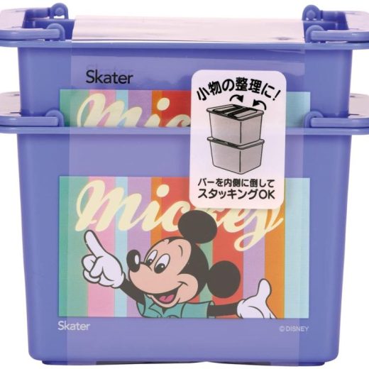 スケーター (skater) 重ねられる ミニ バスケット 2個セット ディズニー ミッキーマウス レトロ 11.7×8.4×高さ7.8cm MBSK1-A