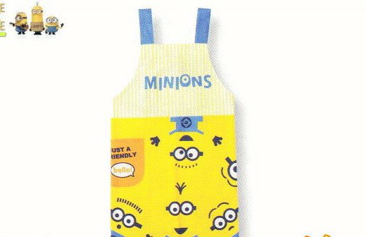 【ミニオンズ】エプロン【ミニオンアクション】【Minions】【割烹着】【えぷろん】【キッチン】【料理】【幼稚園】【保育園】【先生】【映画】【アニメ】【ユニバーサル】