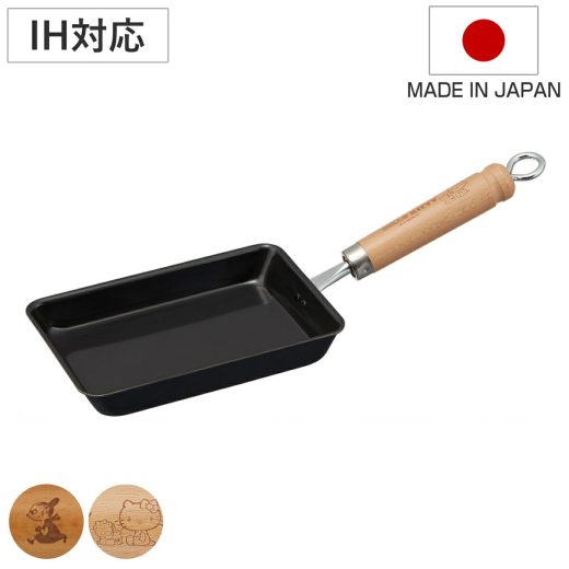 玉子焼き 13×20cm 鉄製 IH対応 （ ムーミン ミイ ハローキティ 卵焼き器 玉子焼き器 ガス火対応 キャラクター 卵焼き フライパン エッグパン 卵焼きパン 玉子焼きパン ）