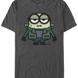 【送料無料】 フィフスサン メンズ Tシャツ トップス Despicable Me Men’s Minions Halloween Franken Monster Short Sleeve T-Shirt Charcoal