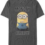 【送料無料】 フィフスサン メンズ Tシャツ トップス Minions Men’s Bob Monday Already Short Sleeve T-Shirt Charcoal H