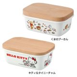 ホーロー バターケース 木蓋付き ENBT5ホーロー バーターケース 保存容器 ハローキティ キティちゃん スケーター キティ＆タイニーチャム くまのプーさん