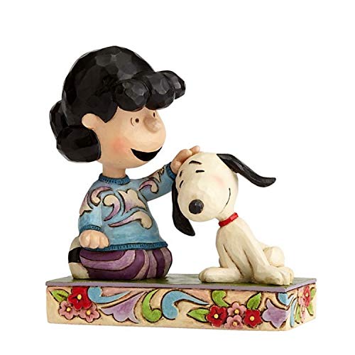 エネスコ Enesco 置物 インテリア 海外モデル アメリカ Peanuts by Jim Shore Lucy Petting Snoopy Figurineエネスコ Enesco 置物 インテリア 海外モデル アメリカ