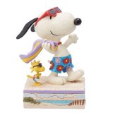 エネスコ Enesco 置物 インテリア 海外モデル アメリカ Enesco Peanuts by Jim Shore Snoopy and Woodstock at the Beach Figurine- Resin Hand Painted Collectible Decorative Figurines Home Decor Sculpture Sエネスコ Enesco 置物 インテリア 海外モデル アメリカ