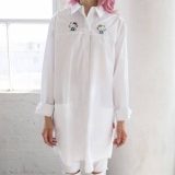 ネクタイ スリーブ 白色 ホワイト レイジーオーフ ハローキティー 長袖 レディース 【 LAZY OAF X HELLO KITTY WOMEN BOW TIE LONG SLEEVE SHIRT (WHITE) / WHITE 】 メンズファッション トップス カジュアルシャ