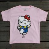 ベイト 子供用 Tシャツ ピンク ハローキティー ジュニア キッズ 【 BAIT X DAVID FLORES HELLO KITTY YOUTH TEE (PINK) / PINK 】 メンズファッション トップス カットソー