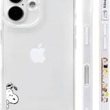 スヌーピー iPhone16 用 ケース キャラクター スマホケース 萌えキャラ可愛い スマートフォンケース カバー レンズ保護 防キズ 高耐久性 ワイヤレス充電対応 アンチ指紋 良質テクスチャー クリア イフォン16