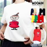 ＼バレンタイン ホワイトデー ギフト 2025／【MOOMIN×cordial clothing】リトルミイ 彩色 プリント Tシャツ 日本製 綿100% ムーミンキャラクター レディース Uネック ラウンド T / 半袖 カットソー ゆったり きれいめ ブランド CC1041002【S/M/Lサイズ】【7color】