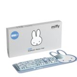 【MIPOW正規代理店】ミッフィーの可愛いキーボード＆マウス＆パットのセット【ブルー】 ミッフィー miffy キーボット マウス マウスパッド ワイヤレス 送料無料 可愛い プレゼント 新生活 ギフト 新社会人 PC周辺機器 パステルカラー 無線 USB接続 静音設計 ブルー