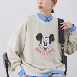 【SALE／27%OFF】ROPE’ PICNIC MICKEY MOUSE/プリントスウェット ロペピクニック トップス スウェット・トレーナー ホワイト グリーン【送料無料】