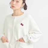 【SALE／50%OFF】earth music&ecology チャンピオン ハローキティ×emae裏毛カーディガン アースミュージック&エコロジー トップス カーディガン グレー ホワイト【送料無料】