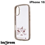 [ネコポス送料無料] ingrem iPhone 16 ムーミン Puffull 衝撃吸収 バンパー ハイブリッドケース ミイ # IN-AP46CMD2/MYM イングレム (スマホケース・カバー)