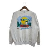 ■ 90年代 USA製 SANTEE SWEATS PEANUTS SNOOPY スヌーピー ミネソタ スウェット グレー (メンズ XX-LARGE) P5277