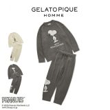 ジェラートピケ オム GELATO PIQUE HOMME PEANUTS ベビモコジャガードプルオーバー&ロングパンツセット pmnt251011 メンズ ルームウェア 部屋着 パジャマ スヌーピー ギフト プレゼントにおすすめ 2025春 セレクト雑貨ムー