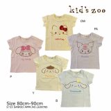 ●30％OFFセール●キッズズー　Kids zoo　kids zoo×Sanrio baby　サンリオキャラクター　半袖Tシャツ コラボT キティちゃん(80cm・90cm）