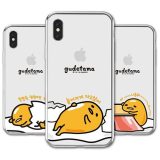 79 サンリオ ぐでたま iPhone/Galaxy 透明ゼリー ケース カバー スマホケース SANRIO Gudetama Clear Jelly Case Cover